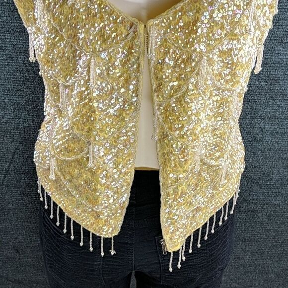 Vintage 60's Sequined Beaded Sweater Tank Top EUC! - Picture 9 of 15